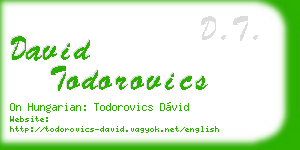 david todorovics business card